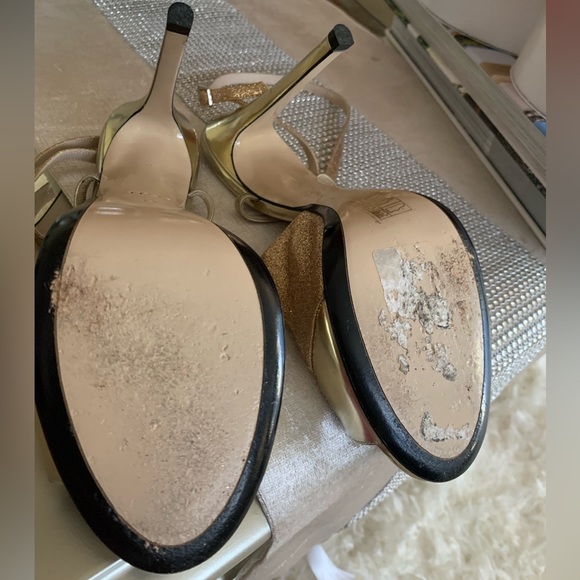 No. 21 GOLD COATED CUTOUT SANDALS SIZE 9 👠👠👠🔥🔥🔥🔥 - Picture 15 of 15